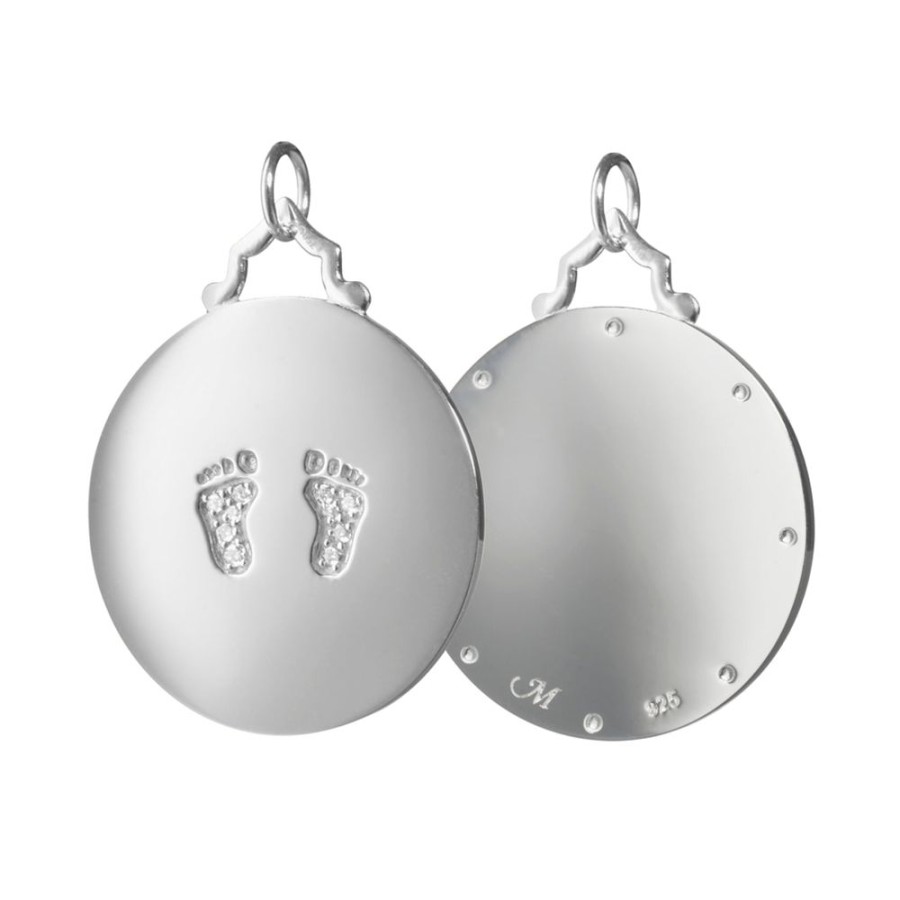 Jewelry Monica Rich Kosann | Monica Rich Kosann Small "Baby Feet" Charm With Sapphires