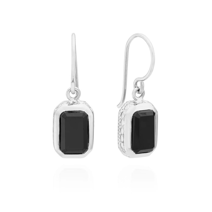 Jewelry Anna Beck | Anna Beck Black Onyx Rectangle Drop Earrings