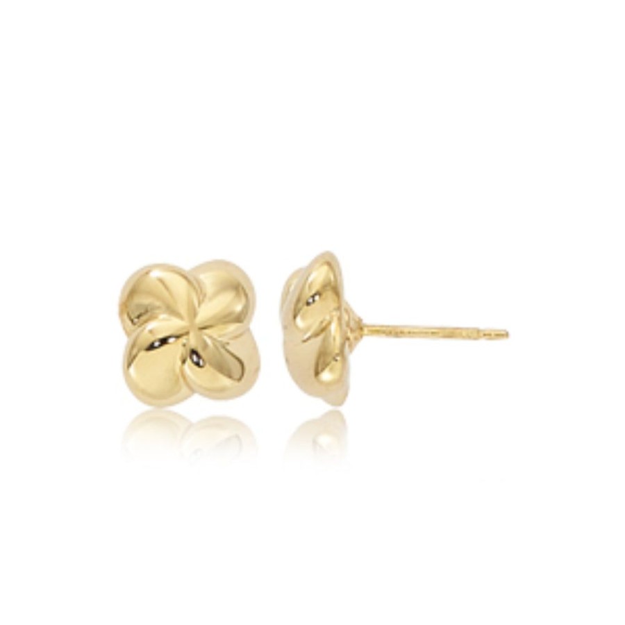 Jewelry Smyth Jewelers | 14K Yellow Gold Puffed Twist Stud Earrings