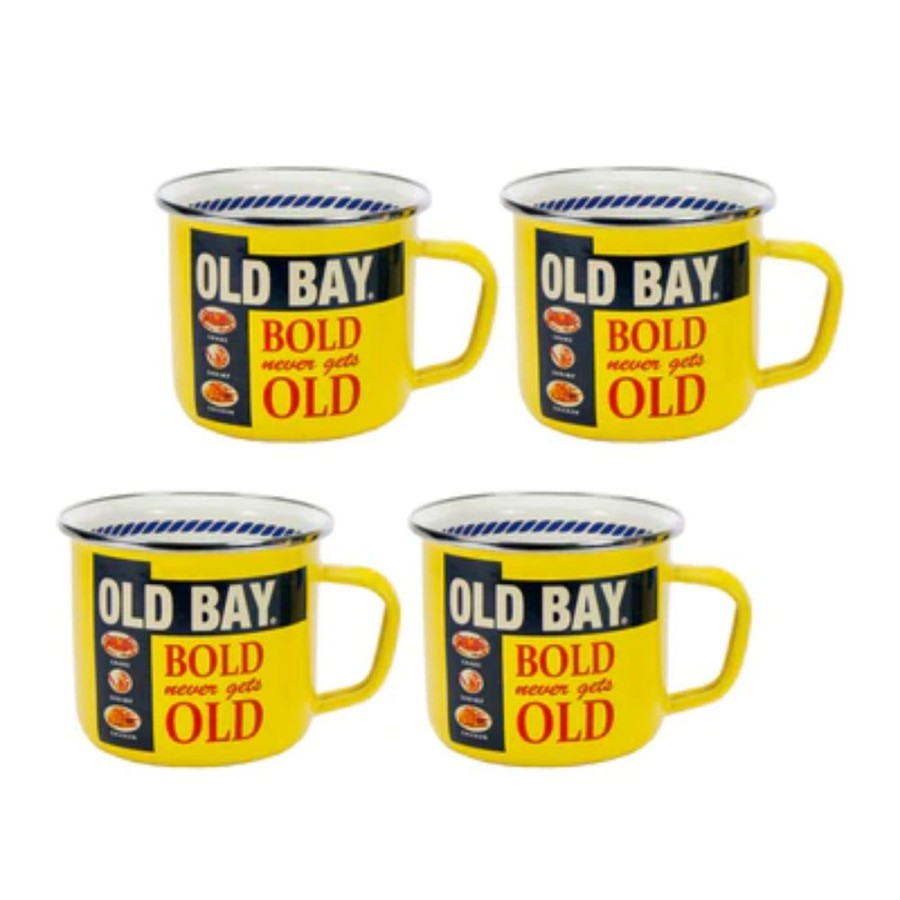 Gifts Golden Rabbit | Golden Rabbit Old Bay Grande Mugs-Set Of 4