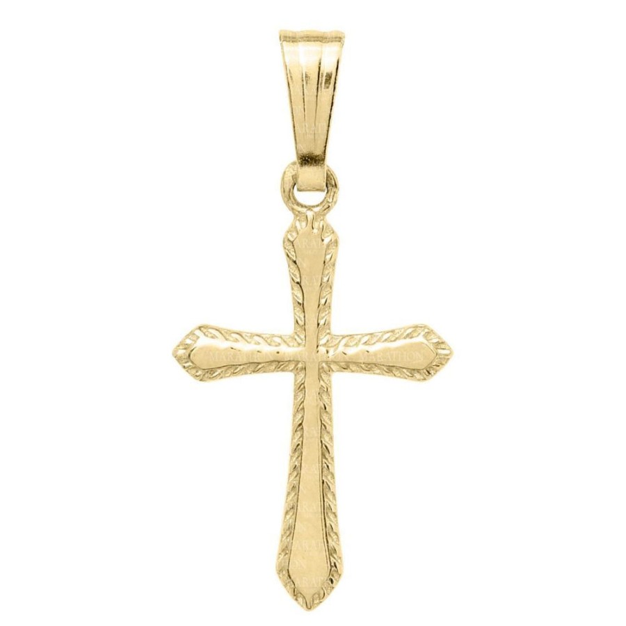 Jewelry Smyth Jewelers | 14Y Gold Children'S Cross Pendant Necklace 15"