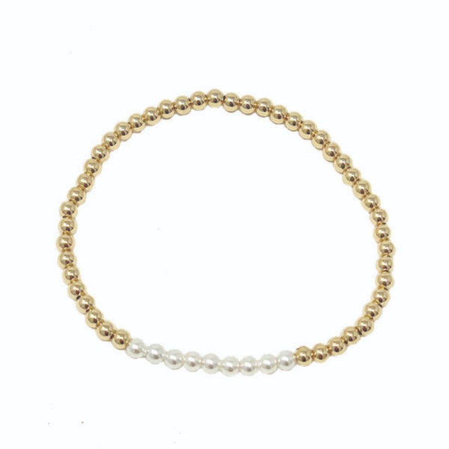 Jewelry enewton | Enewton Egirl Beaded Bliss 3Mm Bead Bracelet Gold