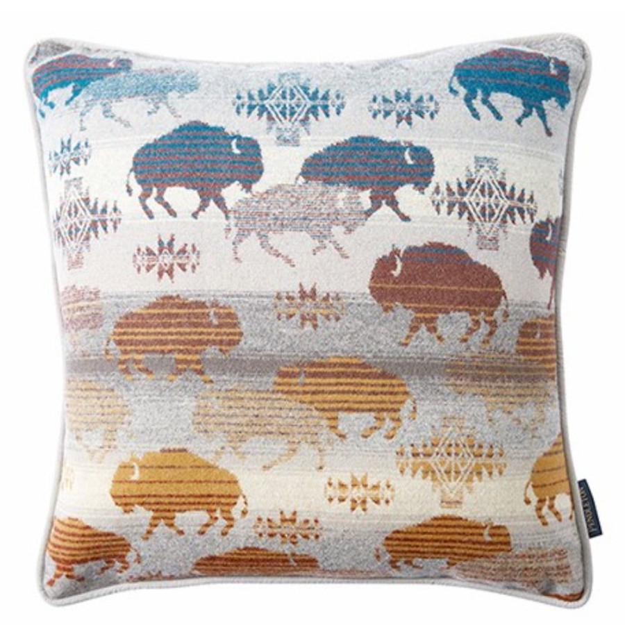 Gifts Pendleton | Pendleton Jacquard Pillow - Prairie Rush Hour Grey