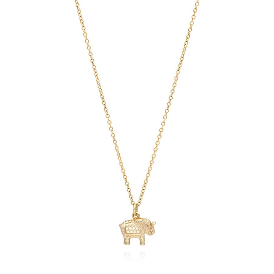 Jewelry Anna Beck | Anna Beck Small Elephant Charm Necklace