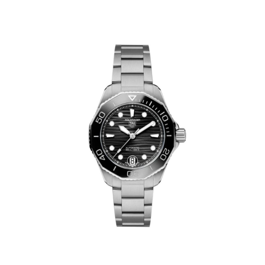 Timepieces TAG Heuer | Tag Heuer Gents Aquaracer Professional 300 36Mm Automatic - Black/Stee