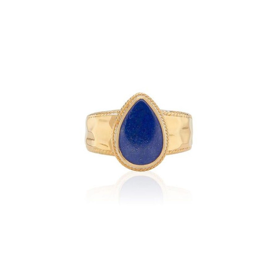 Jewelry Anna Beck | Anna Beck Lapis Hammered Drop Ring