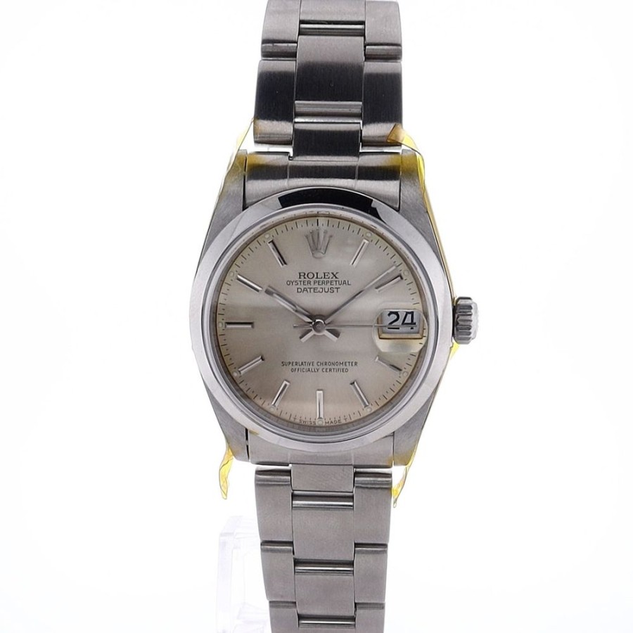 Timepieces Smyth Jewelers | Estate Ladies Rolex Datejust With Silver Tone Dial In Stainless Steel