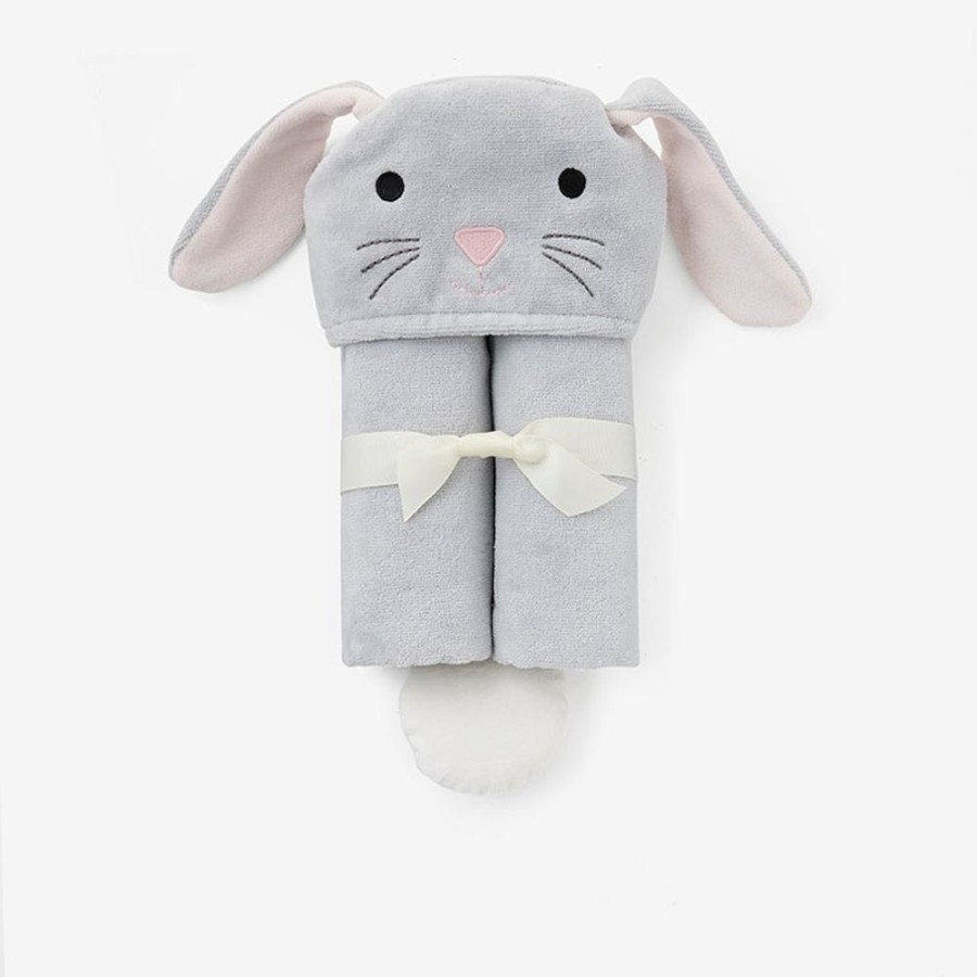 Gifts Elegant Baby | Elegant Baby Bath Wrap Gray Bunny