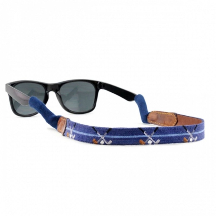 Gifts Smathers u0026 Branson | Smathers & Branson Crossed Clubs Needlepoint Sunglass Strap