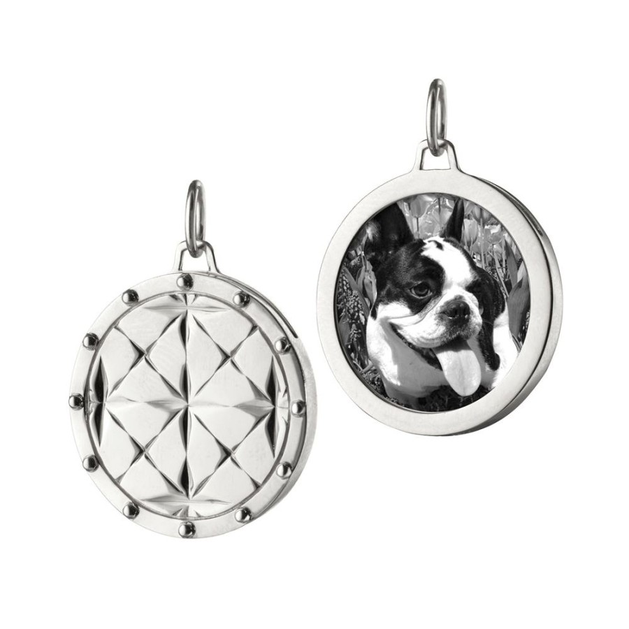 Jewelry Monica Rich Kosann | Monica Rich Kosann Sterling Silver Round Mosaic Half Locket