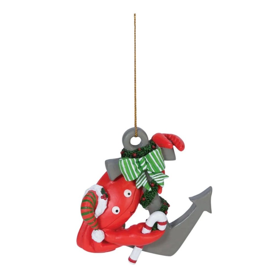 Gifts Smyth Jewelers | Christmas Crab On Anchor Ornament