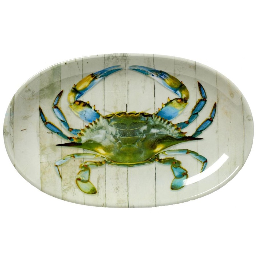 Gifts Galleyware | Galleyware Blue Crab - 8" Tidbit Tray