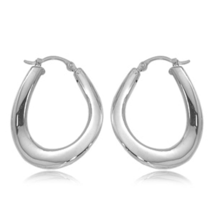 Jewelry Smyth Jewelers | Sterling Silver Wavy Hoop Earrings