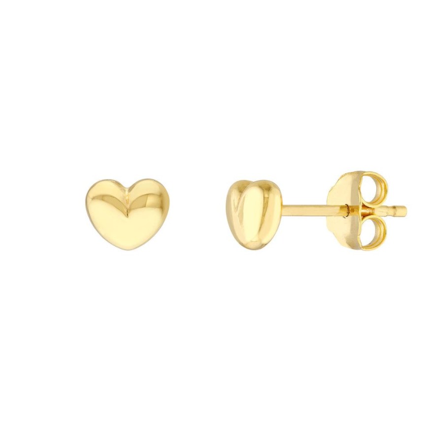 Jewelry Smyth Jewelers | 14K Puffy Heart Stud Earrings