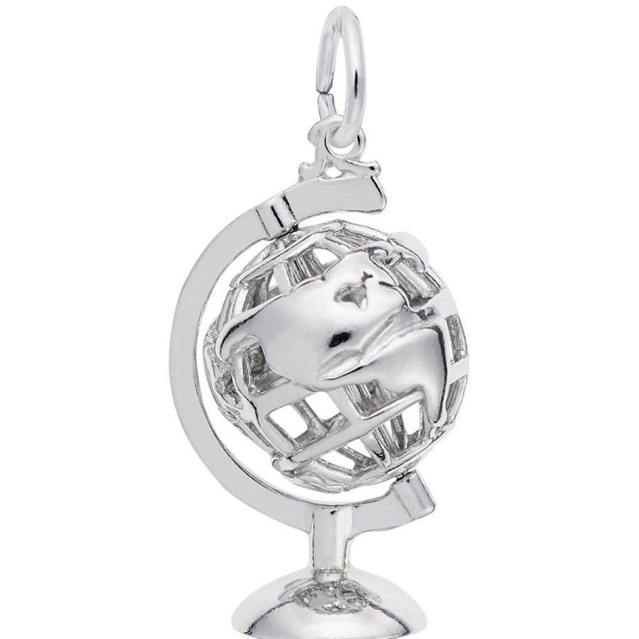 Jewelry Rembrandt | Sterling Silver Globe Charm