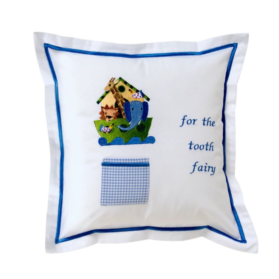 Gifts Smyth Jewelers | Jacaranda Living Blue Noah'S Ark Tooth Fairy Pillow