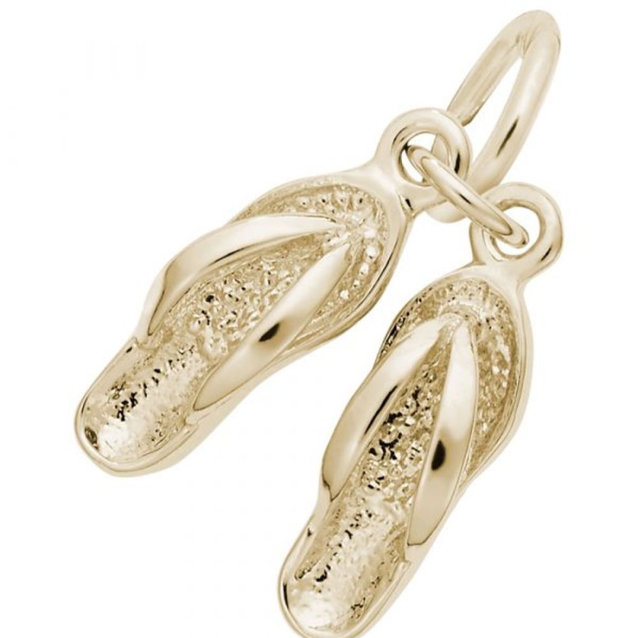 Jewelry Rembrandt | 14K Yellow Gold Flip Flop Charm