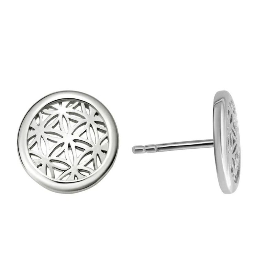 Jewelry Smyth Jewelers | Sterling Silver Flower Of Life Stud Earrings