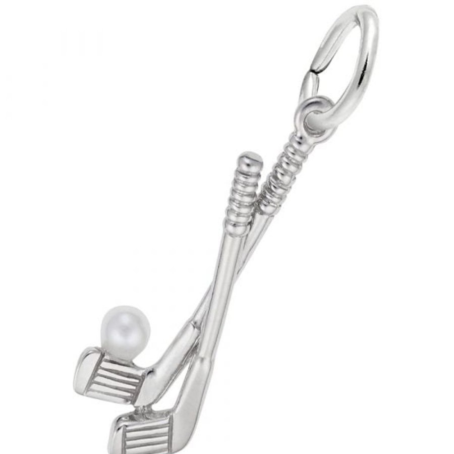 Jewelry Rembrandt | Sterling Silver Golf Clubs With Pearl Charm