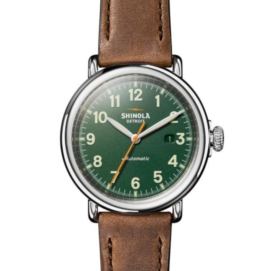 Timepieces Shinola | Shinola Gents 45Mm Runwell Automatic-Green