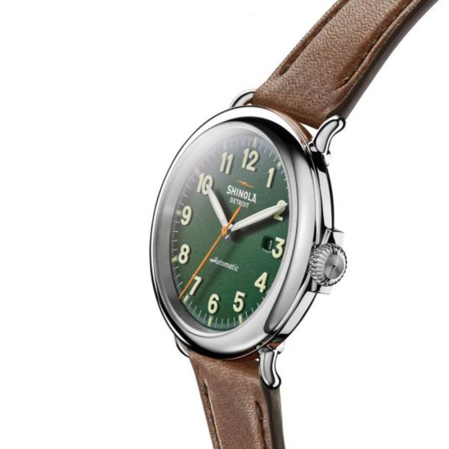 Timepieces Shinola | Shinola Gents 45Mm Runwell Automatic-Green