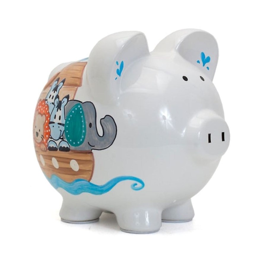 Gifts Smyth Jewelers | Child To Cherish Ceramic Noah'S Ark Piggy Bank