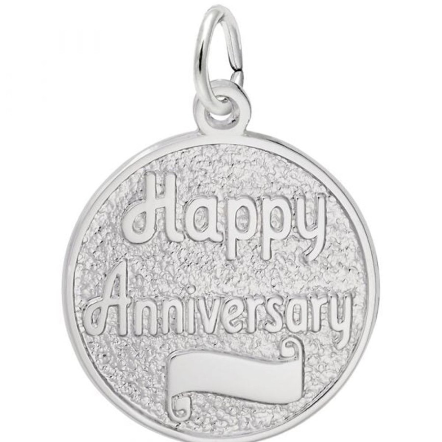 Jewelry Rembrandt | Sterling Silver Happy Anniversary Charm