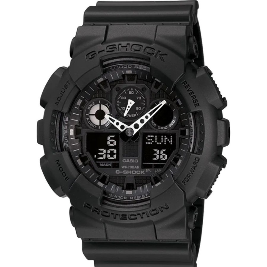 Timepieces G-SHOCK | G-Shock Analog Digital Ga-100 Series Black/Black