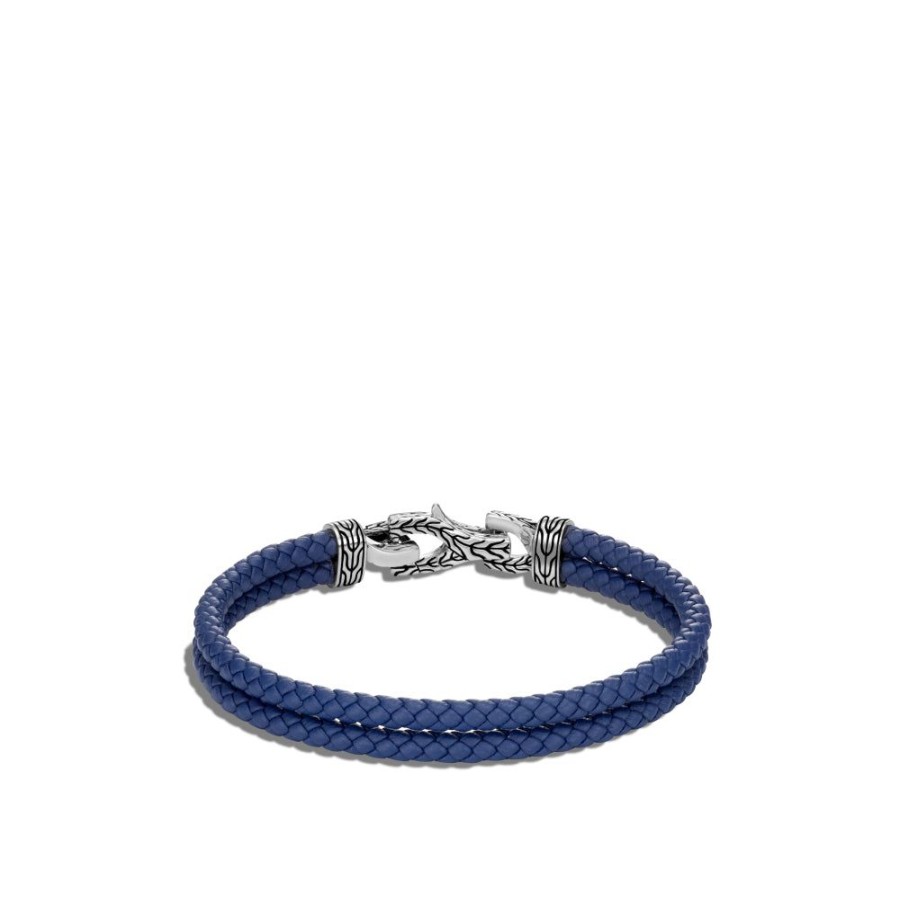 Jewelry John Hardy | John Hardy Gents Asli Classic Chain Link Leather Bracelet