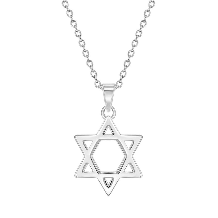 Jewelry Smyth Jewelers | Children'S Sterling Silver Star Of David 15Mm Necklace