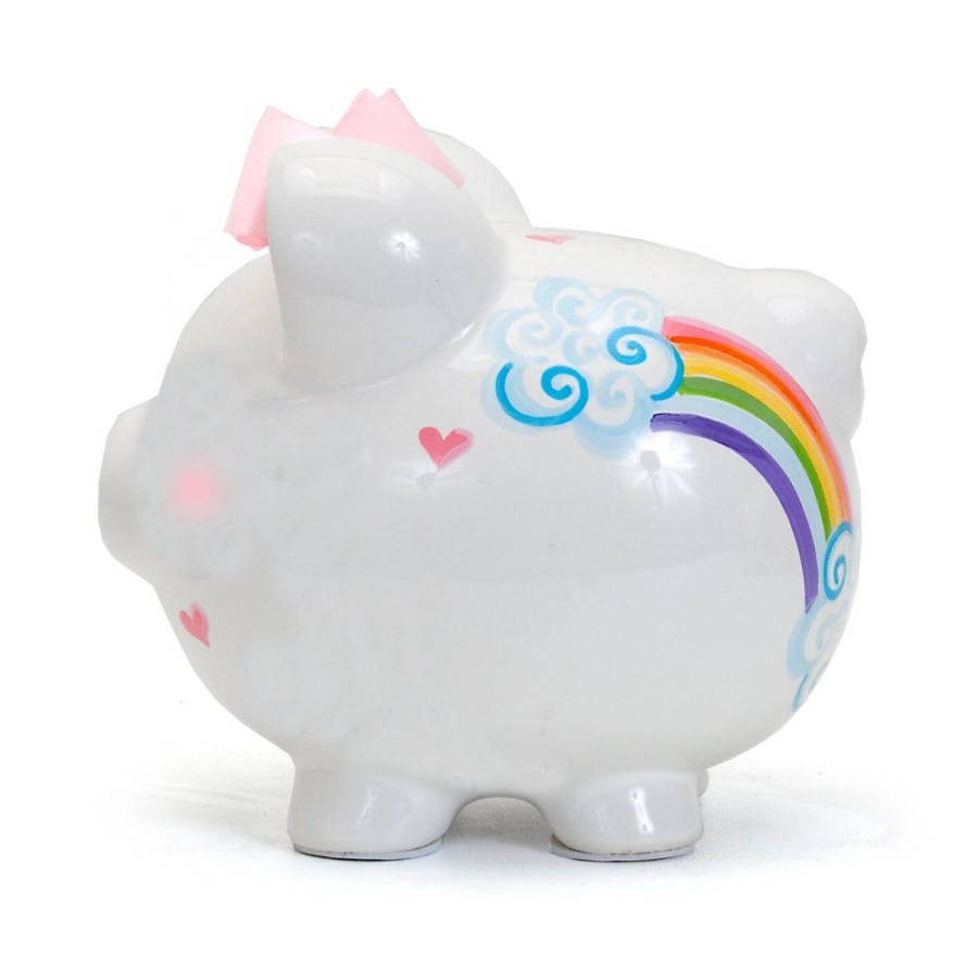 Gifts Smyth Jewelers | Child To Cherish Unicorns And Rainbows Piggy Bank