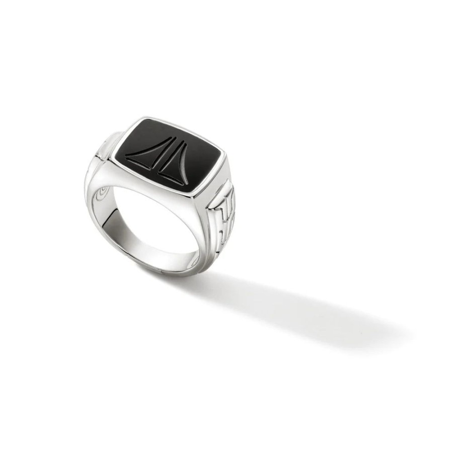 Jewelry John Hardy | John Hardy Id Signet Ring With Black Onyx