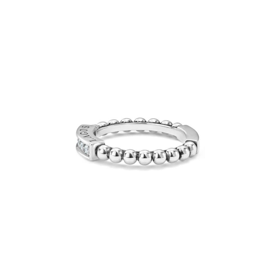 Jewelry Lagos | Lagos Caviar Spark Diamond Stacking Ring