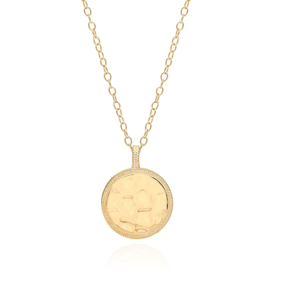 Jewelry Anna Beck | Anna Beck Hammered Reversible Pendant Necklace