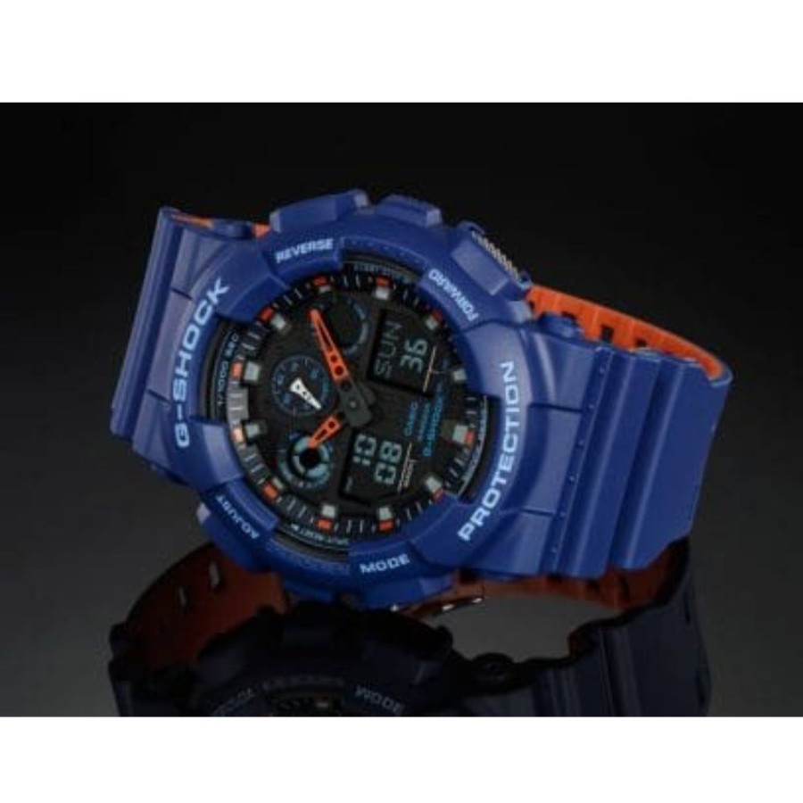 Timepieces G-SHOCK | G-Shock Analog Digital Ga-100 Series Black/Blue