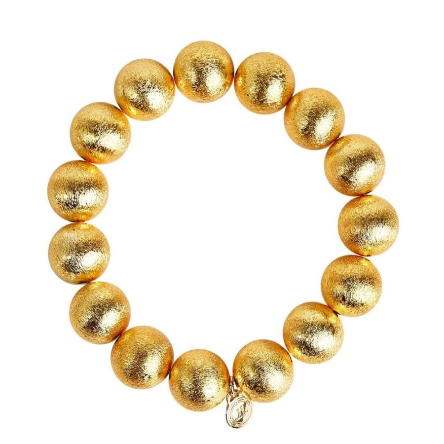 Jewelry Lisi Lerch | Lisi Lerch Georgia Gold Beaded Bracelet 14Mm