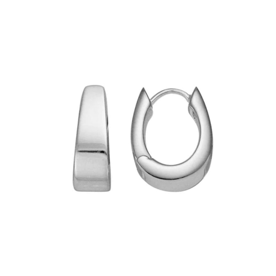 Jewelry Smyth Jewelers | Sterling Silver Tapered Hoop Earrings