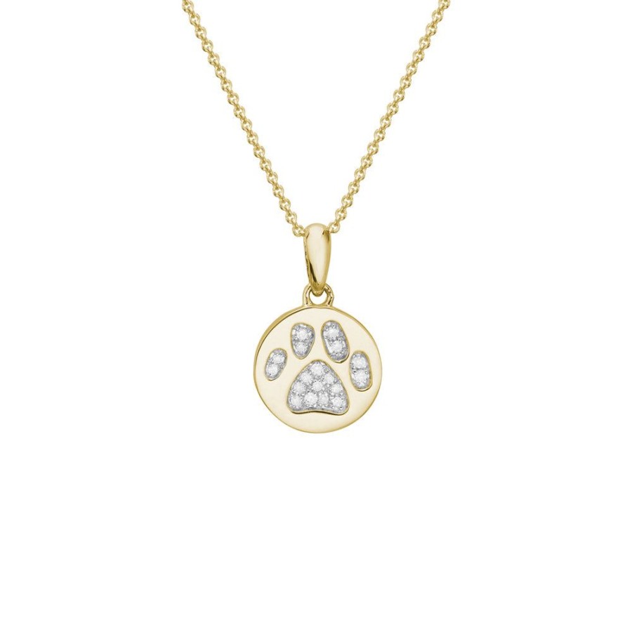 Jewelry Smyth Jewelers | 14K Diamond Paw Print Pendant Necklace