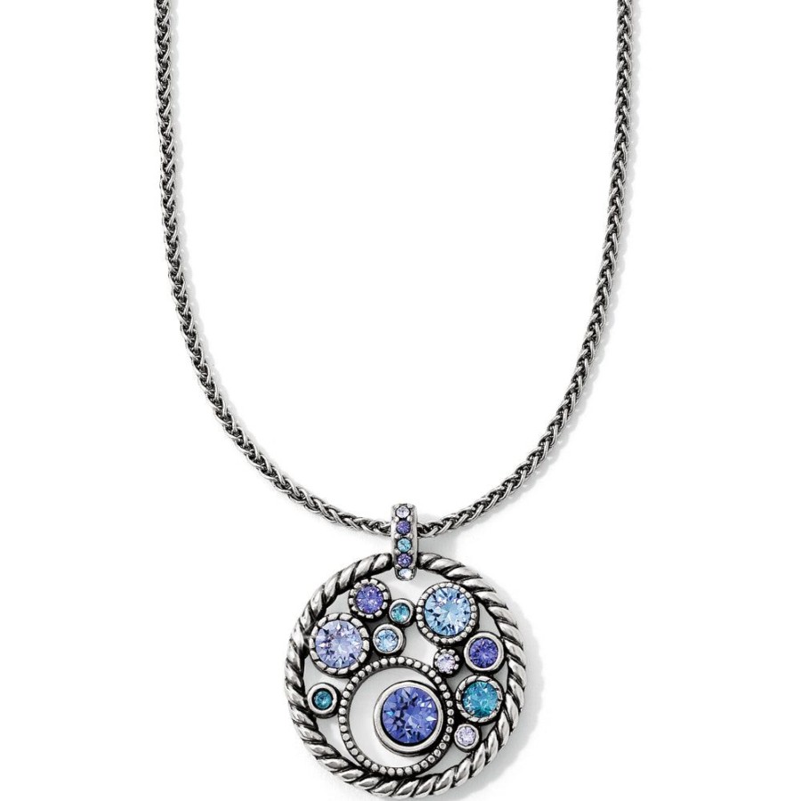 Jewelry Brighton | Brighton Halo Necklace Silver/Tanzanite