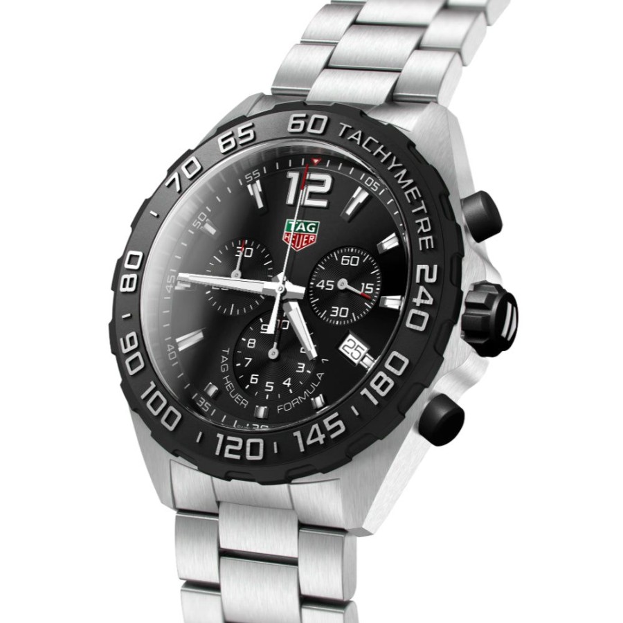 Timepieces TAG Heuer | Tag Heuer Formula 1 Quartz Chronograph 43Mm Black/Steel