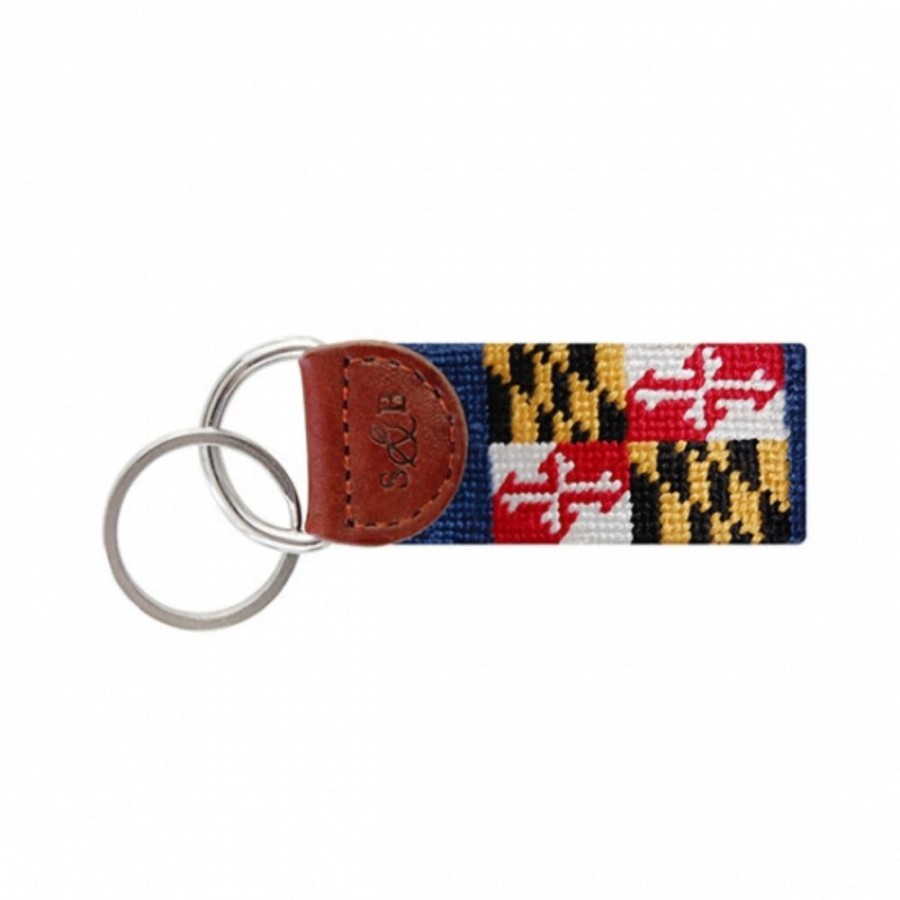 Gifts Smathers u0026 Branson | Smathers & Branson Maryland State Flag Needlepoint Key Fob