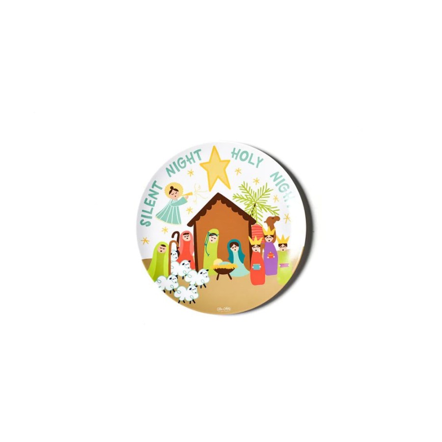 Gifts Coton Colors | Coton Colors Melamine Christmas Nativity Dinner Plate