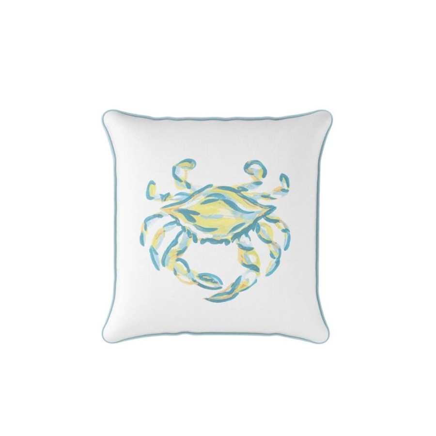 Gifts Sewing Down South | Sewing Down South King Crab With Neon And Carolina Blue Pillow