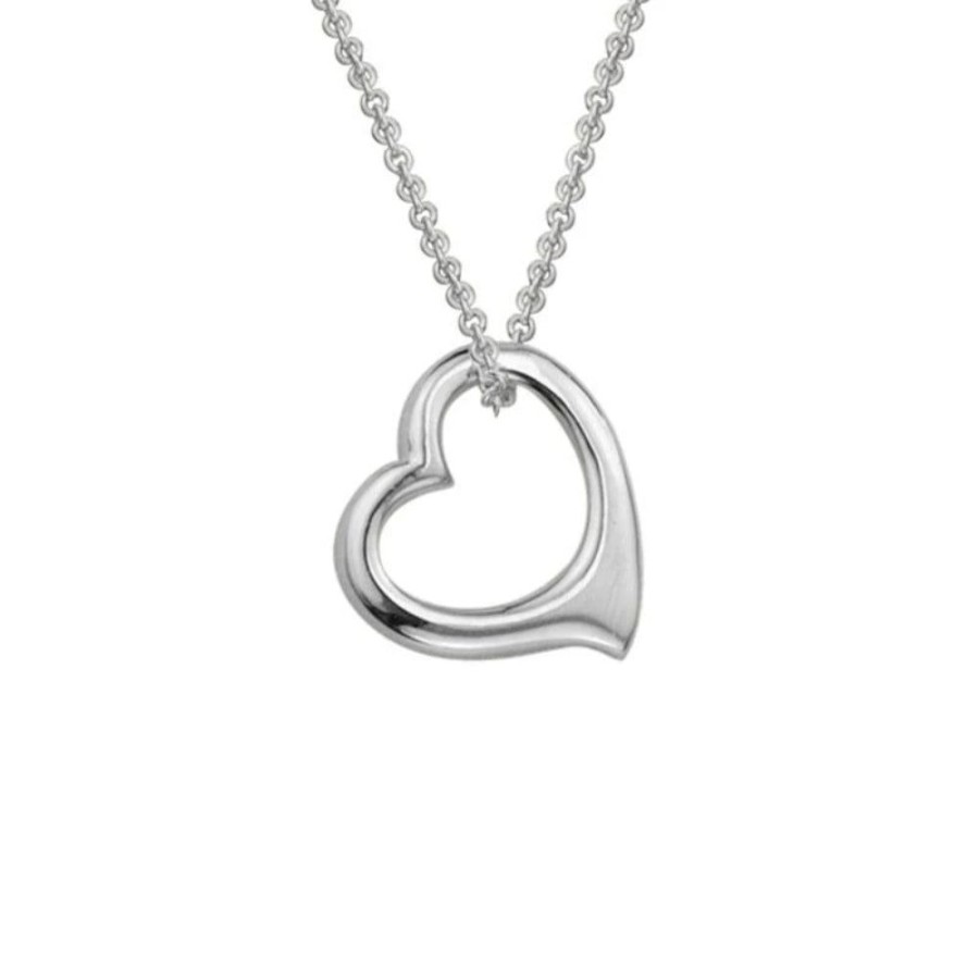 Jewelry Smyth Jewelers | Sterling Silver Floating Heart Pendant 16-18"