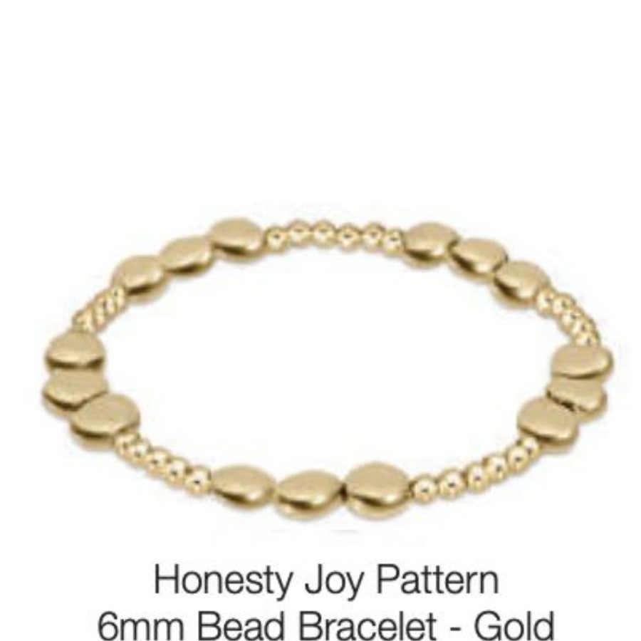 Jewelry enewton | Enewton Honesty Joy Pattern 6Mm Bead Bracelet - Gold