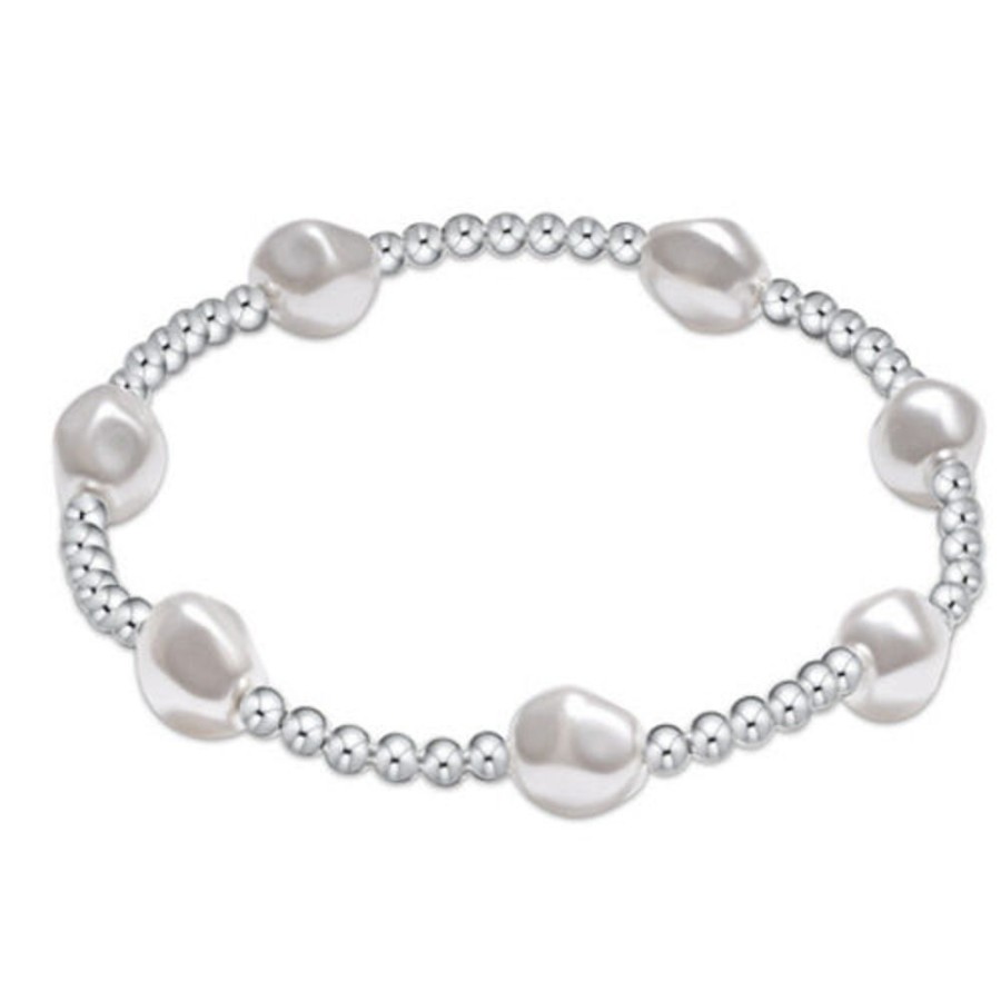 Jewelry enewton | Enewton Admire Sterling 3Mm Bead Bracelet-Pearl