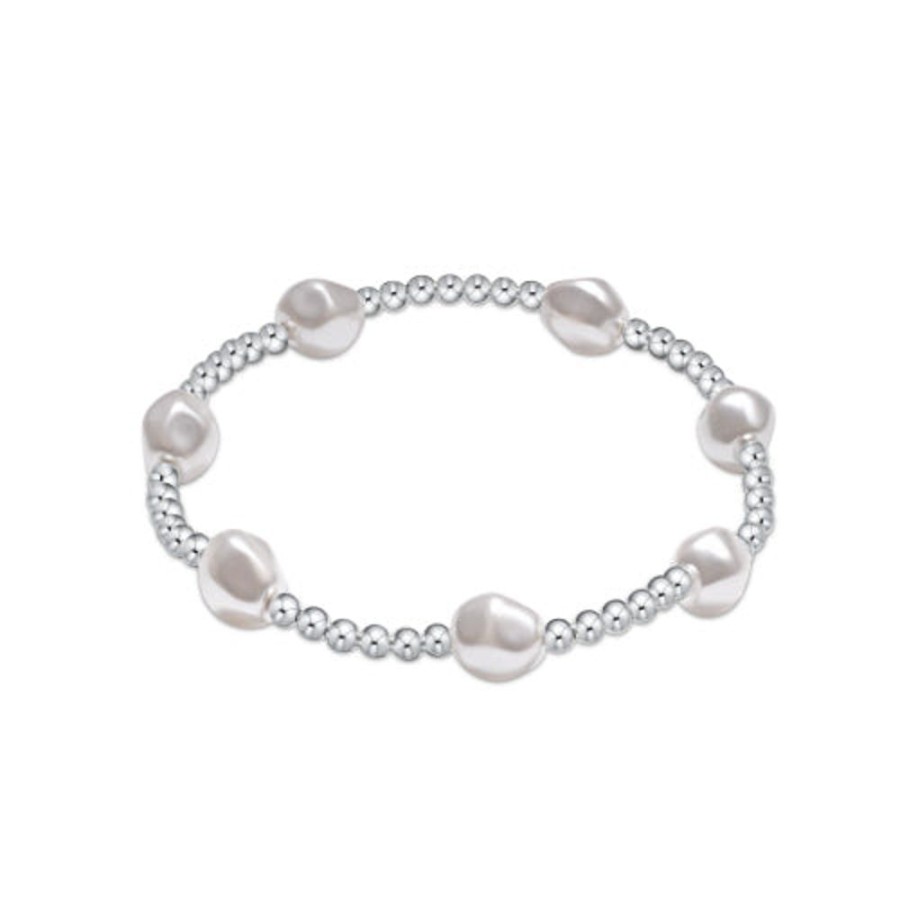 Jewelry enewton | Enewton Admire Sterling 3Mm Bead Bracelet-Pearl