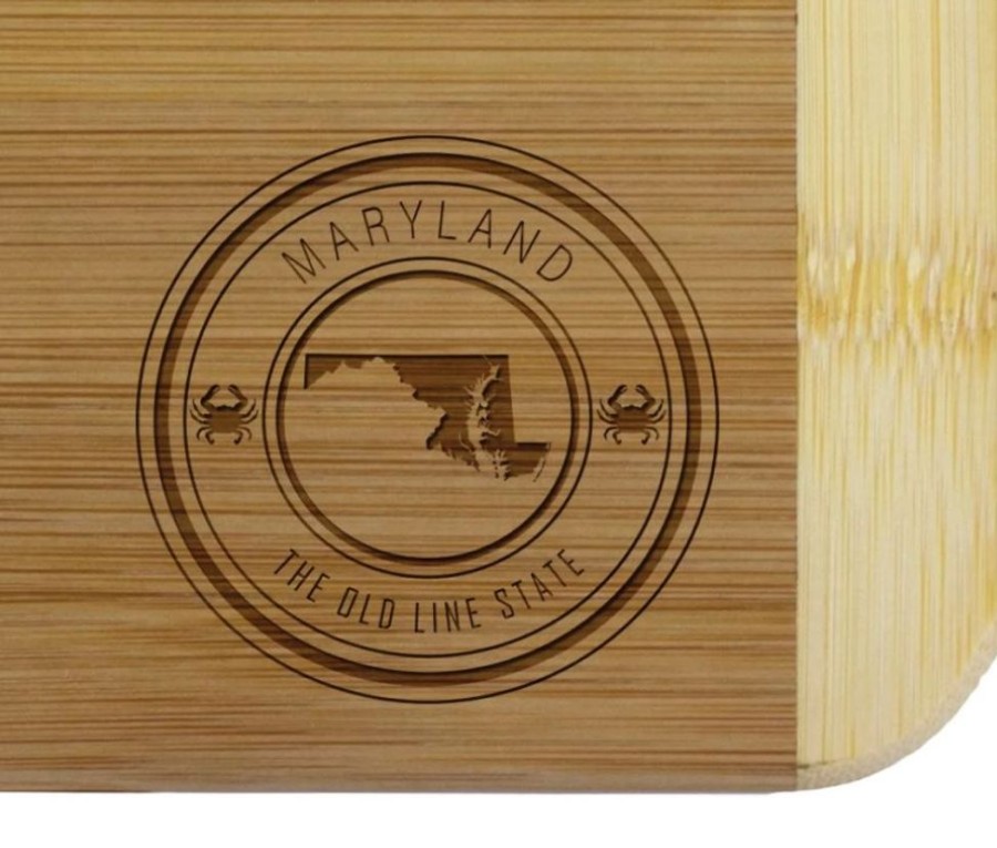 Gifts Totally Bamboo | Maryland Stamp 11" Cutting Board