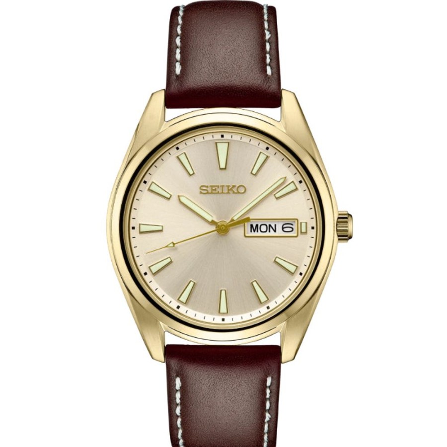 Gifts Seiko | Seiko Essentials Collection 40Mm Champagne Dial/Brown