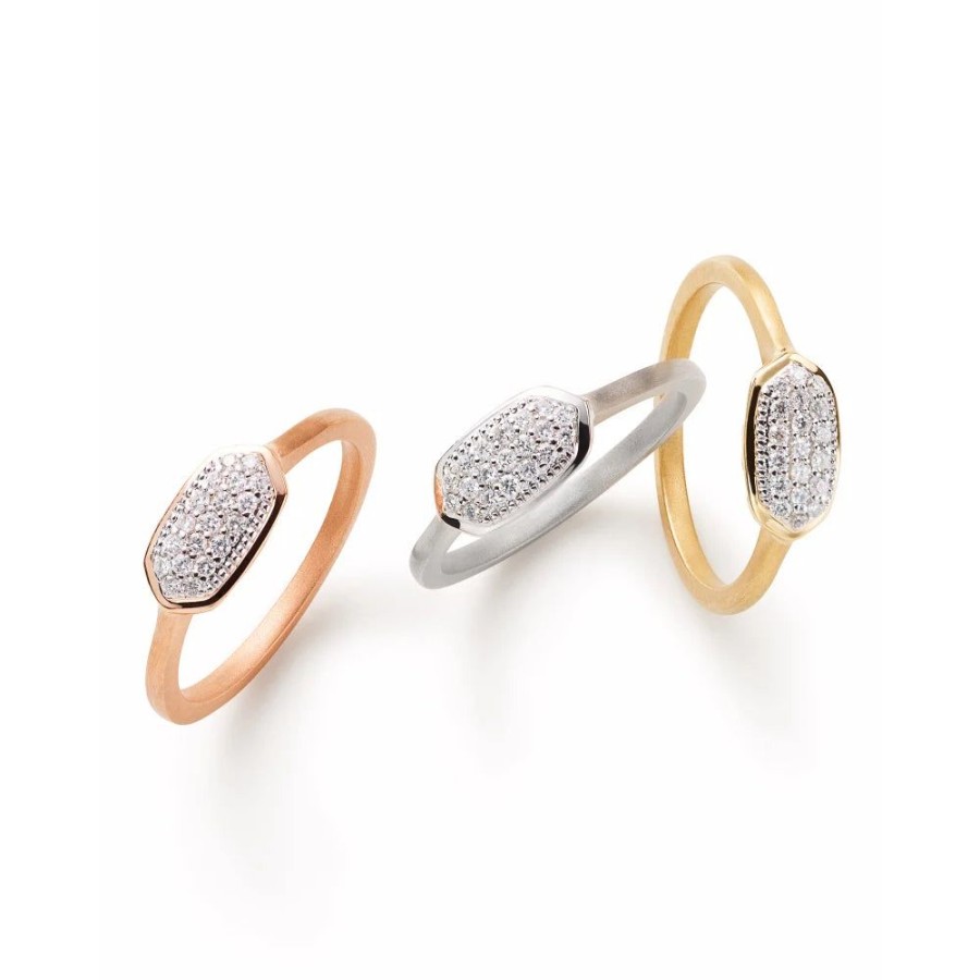 Jewelry Kendra Scott | Kendra Scott Isa 14K Gold Ring In Pave White Diamond